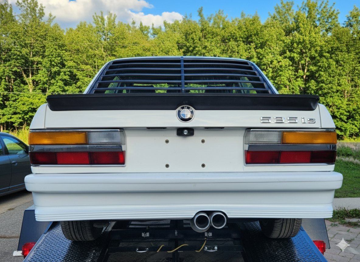 E28 S52 swap rear view